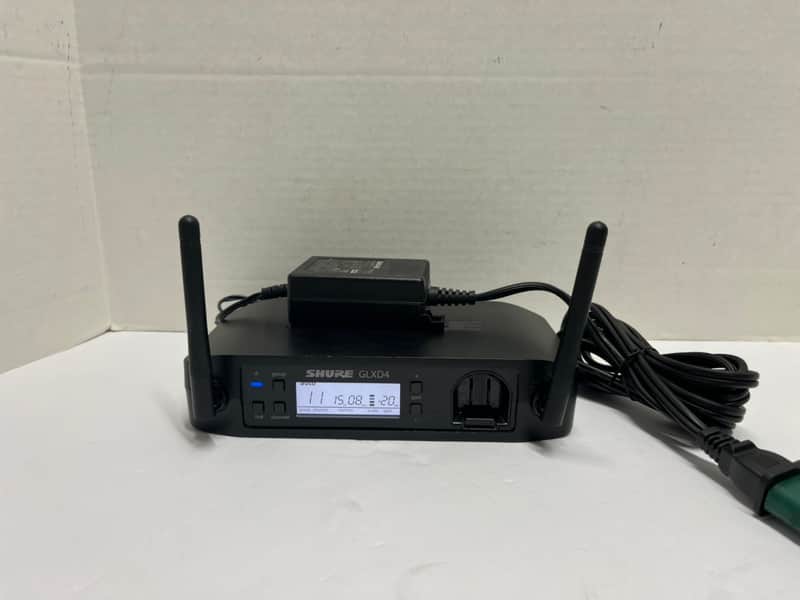 Shure GLXD4=-Z2 GLXD4 Digital Wireless Receiver with Shure PS42US AC Adapter Power Supply for GLXD GLX-D GLXD14 Vocal Mic Guitar Instrument Systems 2400-2483.5MHz image 1