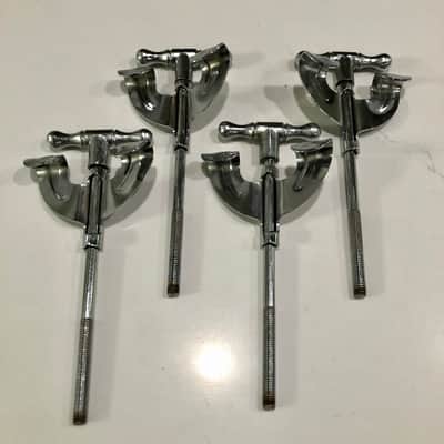 [Set of 4] Unknown Vintage Bass Drum Tension Rods and Claws, MIJ? image 4