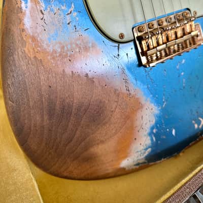 Fender Fender Custom Shop Wild West Guitars 25th Anniversary 1960 Stratocaster Heavy Relic 2024 - Lake Placid Blue image 7