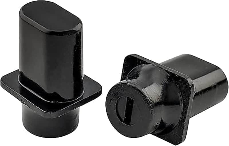 Pro Inch Size Top Hat Guitar Telecaster Switch Tips 3-Way Pickup Selector Switch Knobs for US Fender Tele Style, Black (Set of 2) image 1