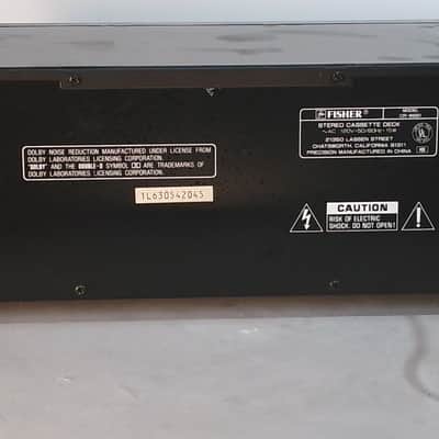 Fisher CR-W681 Double Cassette Deck Dual Deck Synchro Dubbing Sequential Play image 3