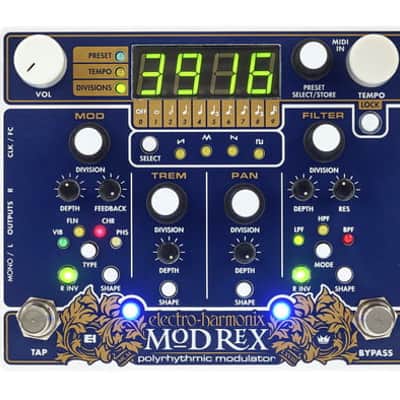 Electro-Harmonix MOD REX Polyrhythmic Modulator Pedal. New with Full Warranty! image 5