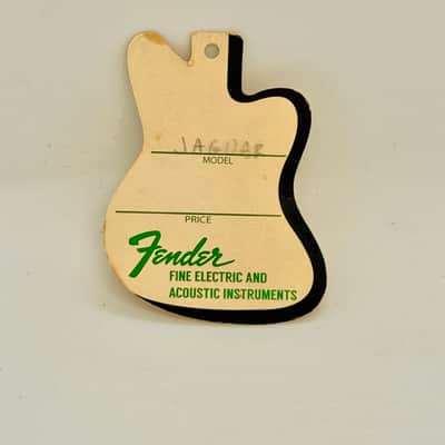 Vintage 1960 s Fender Jaguar Price Tag-Hang Tag Rare Circa 1966 image 1