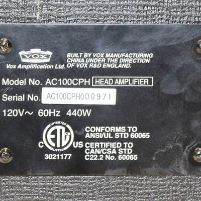 Vox AC100CP Tube Head image 6