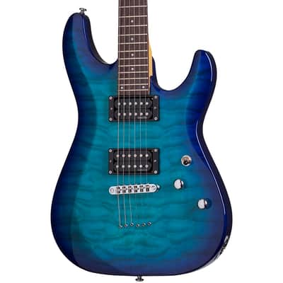Schecter C-6 Plus Guitar - Ocean Blue Burst image 1