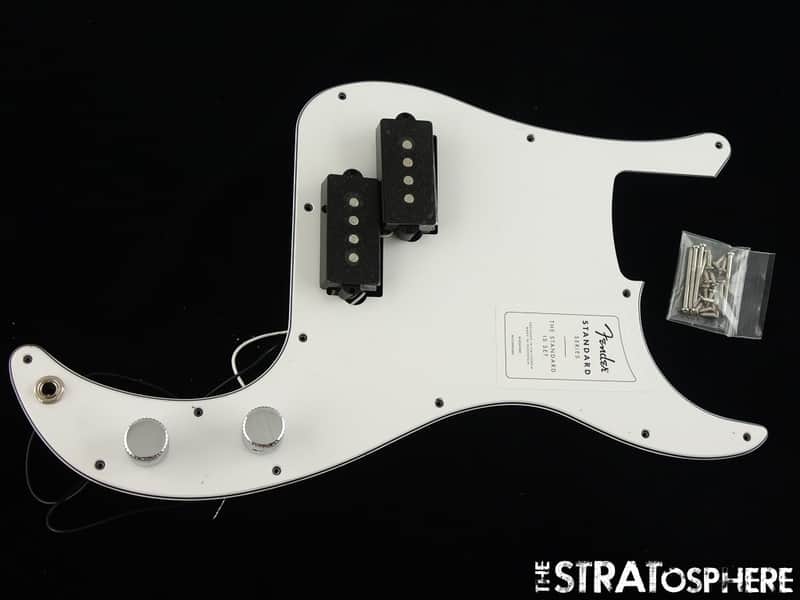 Fender Standard Precision Bass LOADED PICKGUARD, w/ Pickups White. image 1