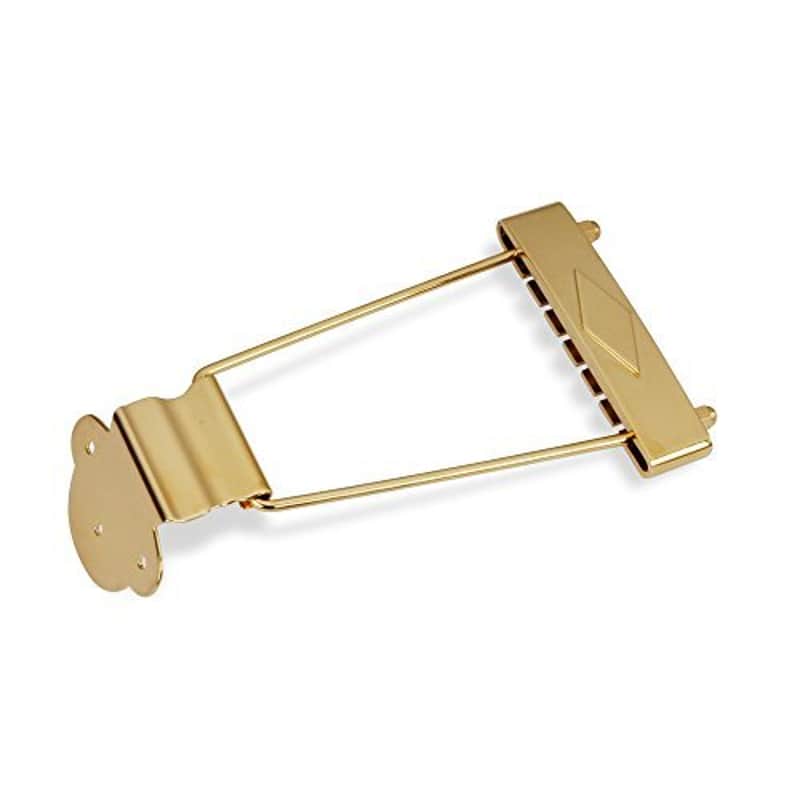 StewMac Thin Body Trapeze Tailpiece, Gold image 1