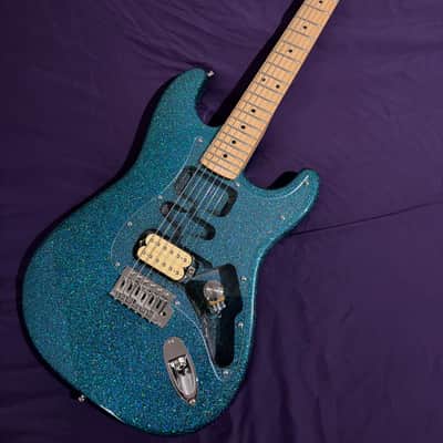 GD Guitars 2026 Super S – Aqua Teal Metallic Sparkle | GD Pickups Gamsbucker Equipped | Stainless Steel Frets | Hardshell Case | Single Humbucker image 2