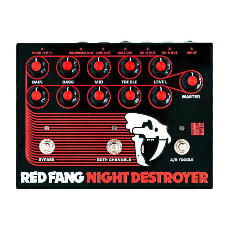 Hilbish Design Red Fang Night Destroyer Preamp Pedal Limited Edition Sunn Beta image 1