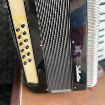Silvertone Piano Accordion with case and strap- Must go! Plays good. Ships fast! image 2