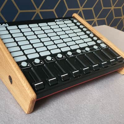 Akai APC Mini Oak Stand (ONLY) from Synths And Wood with VESA Mounting image 1