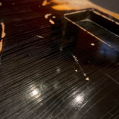 Relic Stratocaster body - Black over Three Tone Sunburst Alder strat body, Jozo Reece guitars image 11
