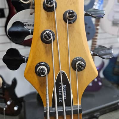 Schecter Stiletto Session-5 Fretless 2019 - Aged Natural Satin image 4