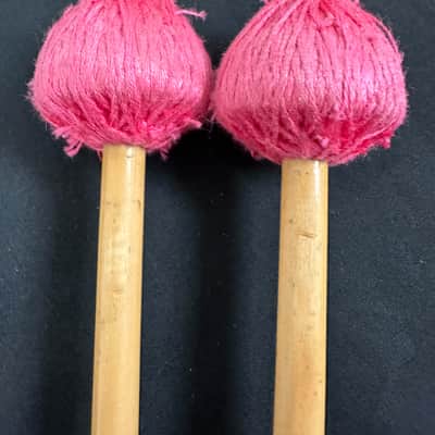VINTAGE Vic Firth M46 Mike Mainieri Vibe Mallets, Rattan, Pink, 1 Pair-GOOD image 4