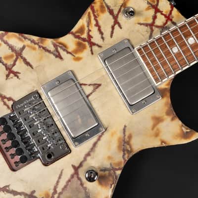 Immagine 2019 ESP E-II RZK-II Burnt Richard Z Signature - Distressed & Burnt | Japan Singlecut Rammstein Active EMG 81 Humbucker Pickups 4.19kg | CoA OHSC - 19