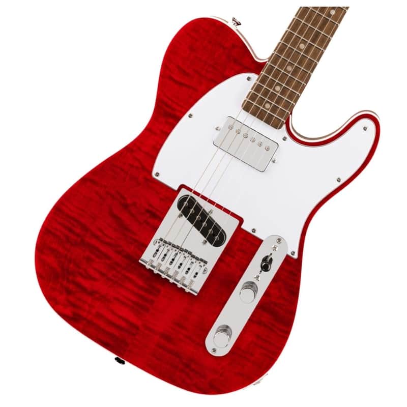 Squier Affinity Series Telecaster Electric Guitar - Crimson Red Transparent image 1