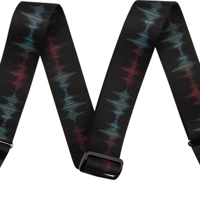 Genuine Fender Retro Series Guitar Strap, Retro Sound Wave image 4