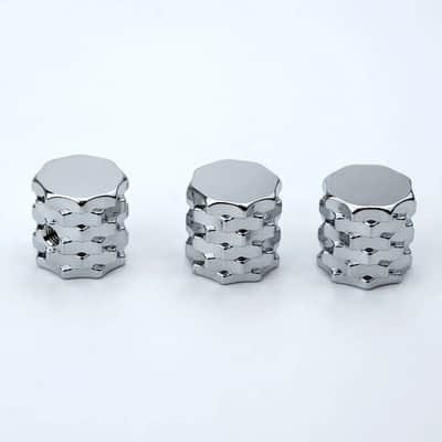 3pcs Serrated Steel Guitar and Bass Control Knobs Set image 1