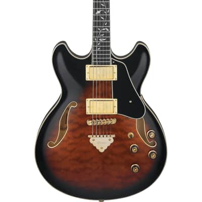 Ibanez AS93QMSPDBS Artcore Expressionist Semi-Hollow Guitar - Dark Brown Sunburst image 1