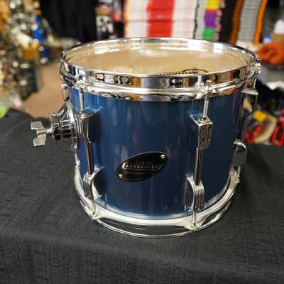 Ludwig Rocker Series 10" Tom - Deep Blue Wrap | 8x10" New Aquarian Drum Heads! image 5