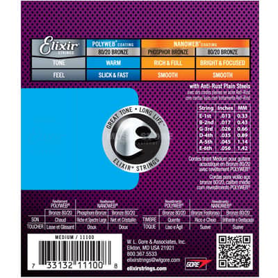 Elixir 11100 Polyweb Acoustic 13-56 2024 image 2