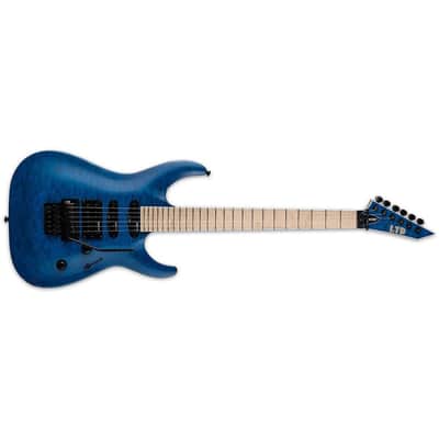 ESP LTD MH-203QM Electric Guitar - Maple Fingerboard, See Thru Blue image 3