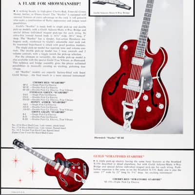 1962 GUILD SF-350 Stratford Starfire in Incredibly Rare All-Mahogany Cherry Finish image 20