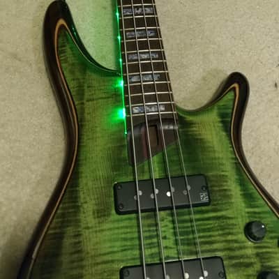 Ibanez SR1400-MLG SR Premium Series Figured Maple Top 4-String Electric Bass Mojito Lime Green image 1