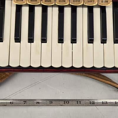 Frontalini Red Piano Accordion LMM 41/120 Ready To Play image 8