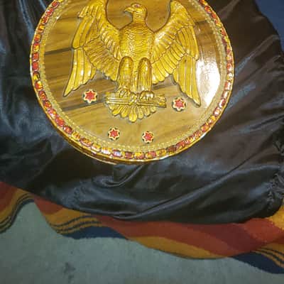 Handmade Vintage Folk Banjo (Portuguese / Mexican Artisan, c. 1940s–60s) 1940s,1960s - Handcrafted Amber Celluloid Finish image 1