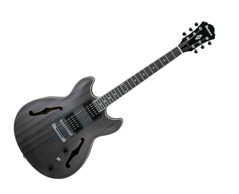 Used Ibanez AS53TKF Artcore Semi-Hollow Body Guitar - Transparent Black Flat image 1