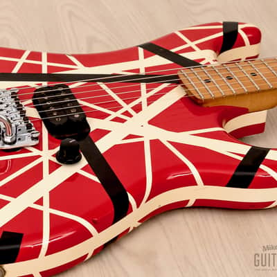 1990s ESP EVH Frankenstrat 5150 VH-250 Striped w/ Floyd Rose, Japan image 6