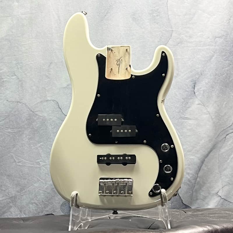 Squier Loaded PJ Precision Jazz Bass Body Olympic White image 1