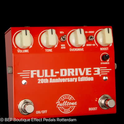 Fulltone Custom Shop FD-3 Full Drive 3 20th Anniversary Edition Dual Overdrive 2014 s/n 01177 USA image 3
