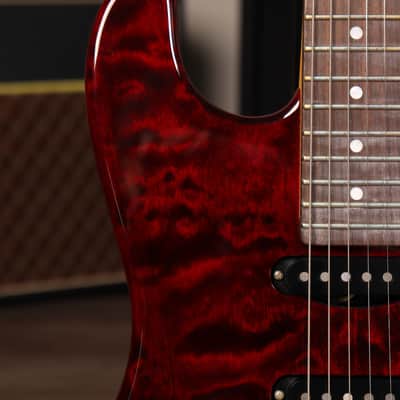 2014 Schecter USA Custom Shop California Custom Elite HSS Black Cherry Quilted Maple w/OHSC image 7
