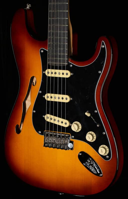 Fender Limited Edition Suona Stratocaster Thinline Ebony Fingerboard Violin Burst (421) image 1