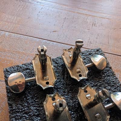 Unbranded Kluson Style No Line 3+3 Tuning Pegs With Bushing And Screws Nickel image 10