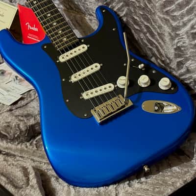 Fender American Ultra II Stratocaster with Fender Premium Hardshell Case and all Case Candy -  2024 Model in Noble Blue with Ebony Fretboard image 2