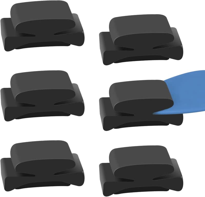 6 Pack Rubber Guitar Headstock Pick Holder, Pickholder for Guitar, Bass, Ukulele (Black) (Suitable for thin pick holders) image 1