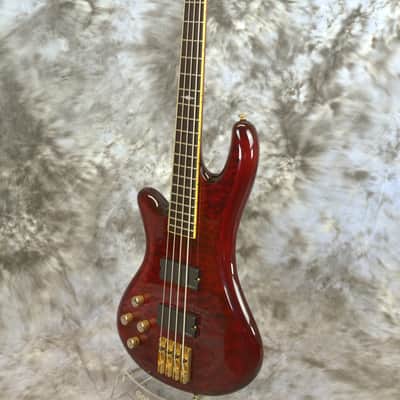 Left Handed 2006 SCHECTER Elite-4 NT Bass Guitar - Cherry QMT image 8