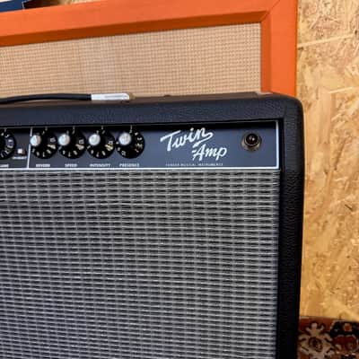 Vintage 1990s Fender Twin Amp Blackface 2x12 Valve Amplifier Combo w/ Footswitch image 2