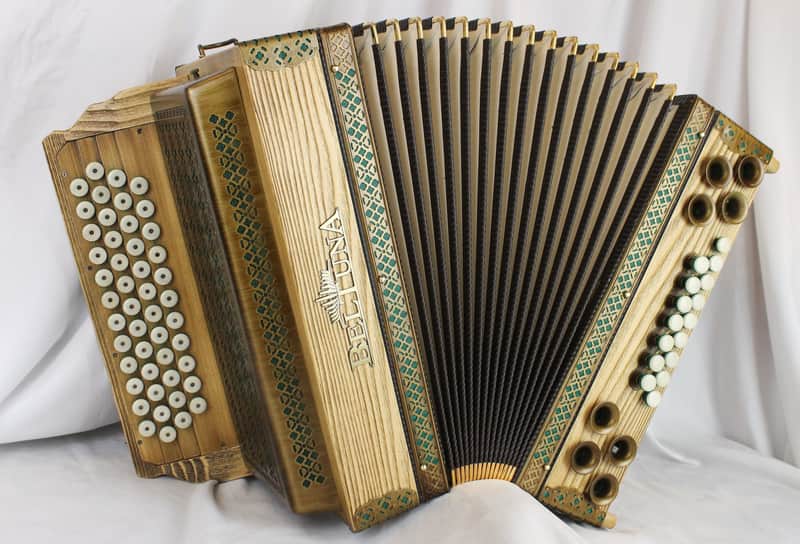 NEW Antique Pine Beltuna Alpstar IV D Luxe Diatonic Accordion MMM Key of FBbEbAb 48 16 image 1