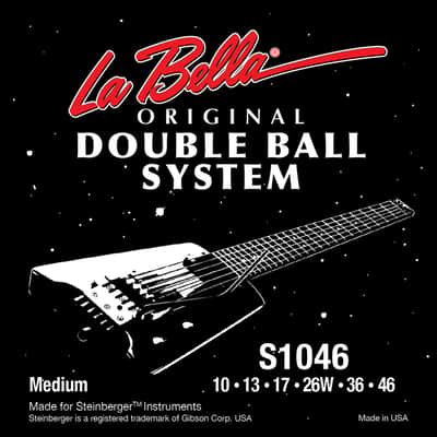 La Bella S1046 Double Ball Electric Guitar Strings Round Wound Medium 10-46