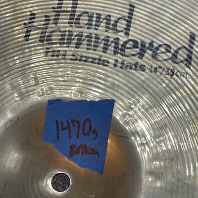 Sabian Hand Hammered Sizzle Hi Hat Cymbals 1470g image 6