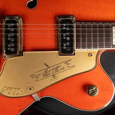 1957 Gretsch 6120 Chet Atkins Orange Finish Electric Guitar w/OHSC image 19