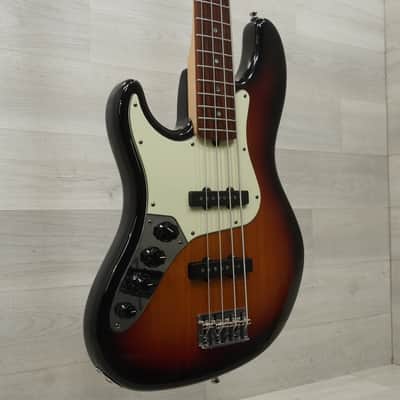 Used Fender American Jazz Deluxe Left Handed Bass Guitar Sunburst image 6