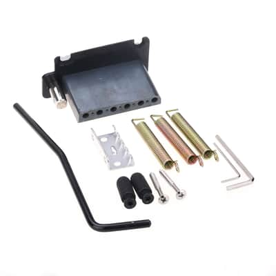 Brio 52.5mm Steel Saddles, Full Steel Block, 2 Point Stud Style Tremolo Bridge for American S-Style Black image 5