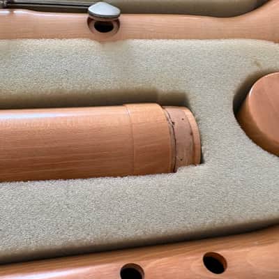 Vintage Moeck Tuju Bass Recorder in Natural Maple w/ Brass Rings image 6