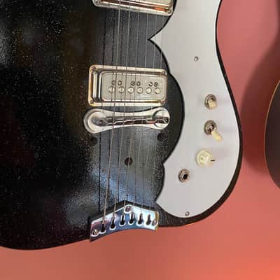 Silvertone/DeArmond 1488 Body - Black image 4