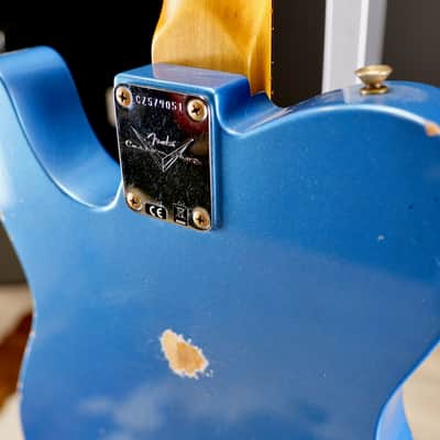Fender Custom Shop 1963 Telecaster Relic 3A Rosewood Fingerboard Aged Lake Placid Blue image 14